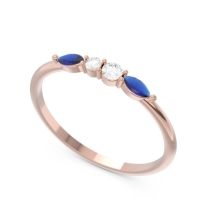 Petite Modern Marquise Pave Mukta Ring