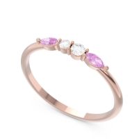 Petite Modern Marquise Pave Mukta Ring