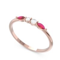 Petite Modern Marquise Pave Mukta Ring