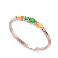Petite Modern Marquise Pave Mukta Ring