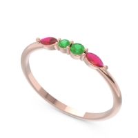 Petite Modern Marquise Pave Mukta Ring