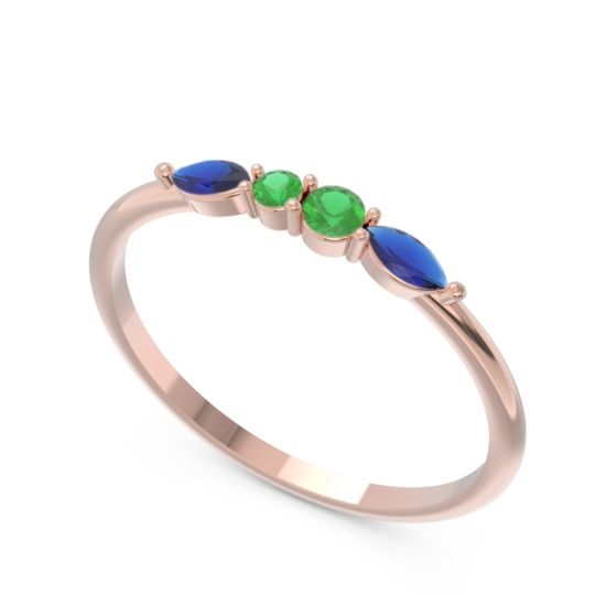 Petite Modern Marquise Pave Mukta Ring
