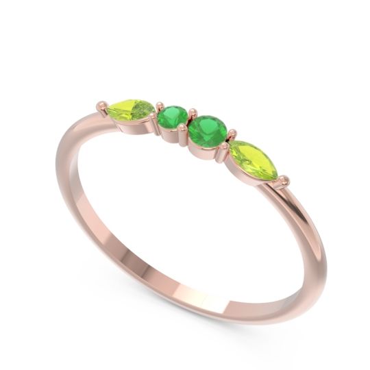 Petite Modern Marquise Pave Mukta Ring