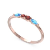 Petite Modern Marquise Pave Mukta Ring