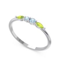 Petite Modern Marquise Pave Mukta Ring