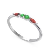 Petite Modern Marquise Pave Mukta Ring