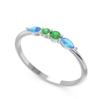 Petite Modern Marquise Pave Mukta Ring