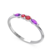Petite Modern Marquise Pave Mukta Ring