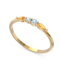 Petite Modern Marquise Pave Mukta Ring