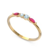 Petite Modern Marquise Pave Mukta Ring