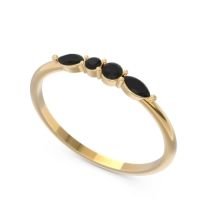 Petite Modern Marquise Pave Mukta Ring