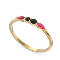 Petite Modern Marquise Pave Mukta Ring