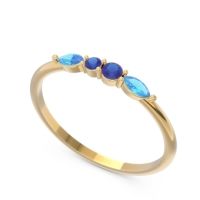 Petite Modern Marquise Pave Mukta Ring