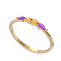 Petite Modern Marquise Pave Mukta Ring