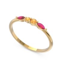 Petite Modern Marquise Pave Mukta Ring