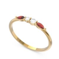 Petite Modern Marquise Pave Mukta Ring