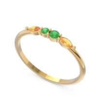 Petite Modern Marquise Pave Mukta Ring