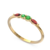 Petite Modern Marquise Pave Mukta Ring