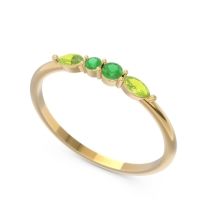 Petite Modern Marquise Pave Mukta Ring