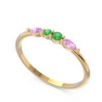Petite Modern Marquise Pave Mukta Ring
