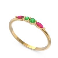 Petite Modern Marquise Pave Mukta Ring