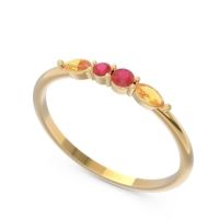 Petite Modern Marquise Pave Mukta Ring