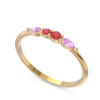 Petite Modern Marquise Pave Mukta Ring