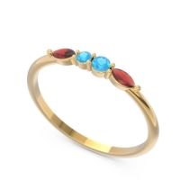 Petite Modern Marquise Pave Mukta Ring