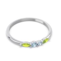 Petite Modern Marquise Pave Mukta Ring