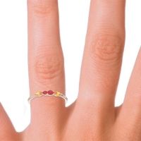 Petite Modern Marquise Pave Mukta Ring