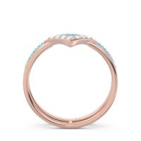 Modern Double Line V-Shape Pave Viparinama Ring