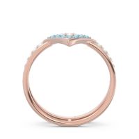 Modern Double Line V-Shape Pave Viparinama Ring