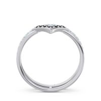 Modern Double Line V-Shape Pave Viparinama Ring