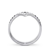 Modern Double Line V-Shape Pave Viparinama Ring