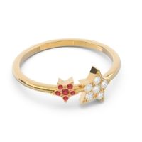 Petite Modern Pave Milati Ring
