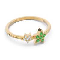 Petite Modern Pave Milati Ring