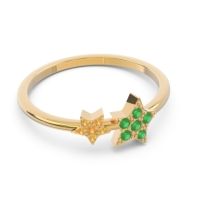 Petite Modern Pave Milati Ring