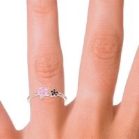 Petite Modern Pave Milati Ring