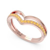 Modern Double Line V-Shape Pave Rajasuta Ring