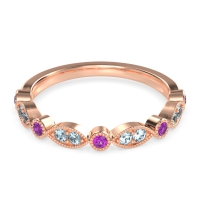 Antique Half-Eternity Prong Set Purana Band