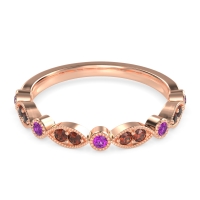 Antique Half-Eternity Prong Set Purana Band