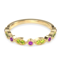 Antique Half-Eternity Prong Set Purana Band