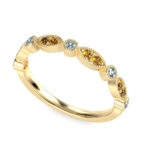 Antique Half-Eternity Prong Set Purana Band