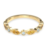 Antique Half-Eternity Prong Set Purana Band