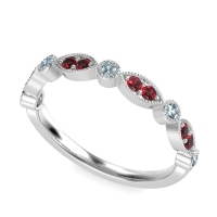 Antique Half-Eternity Prong Set Purana Band