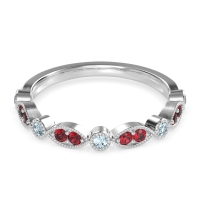 Antique Half-Eternity Prong Set Purana Band