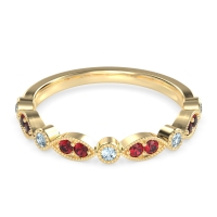 Antique Half-Eternity Prong Set Purana Band