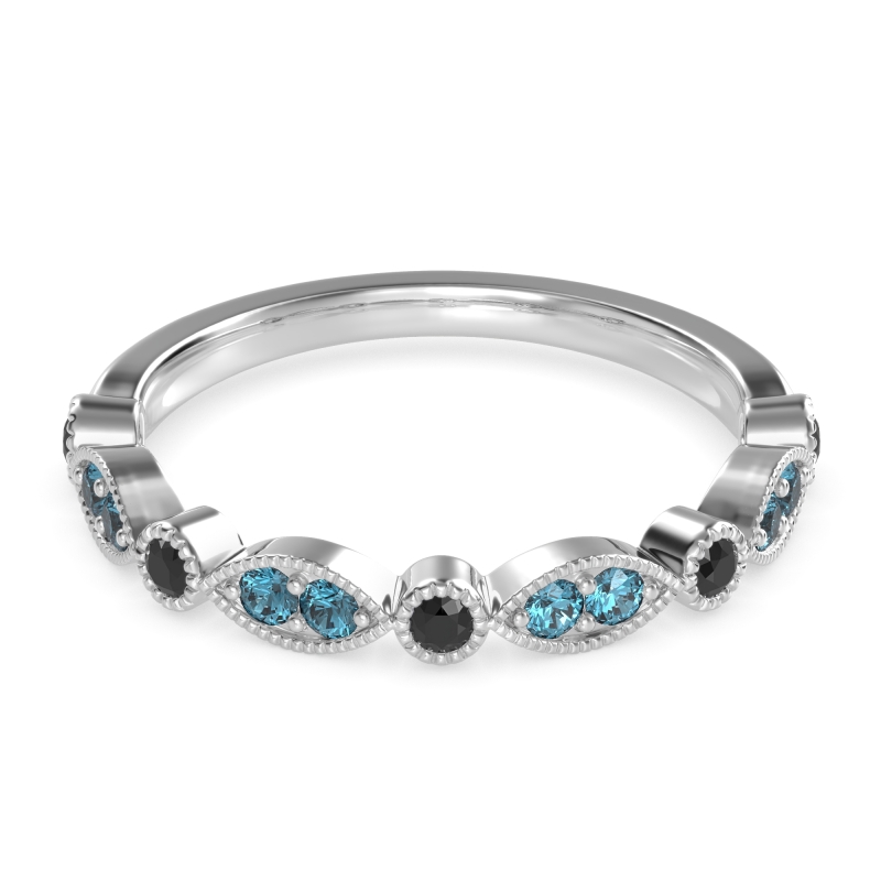 Antique Half-Eternity Prong Set Purana Band