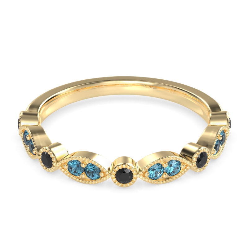 Antique Half-Eternity Prong Set Purana Band
