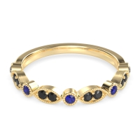 Antique Half-Eternity Prong Set Purana Band